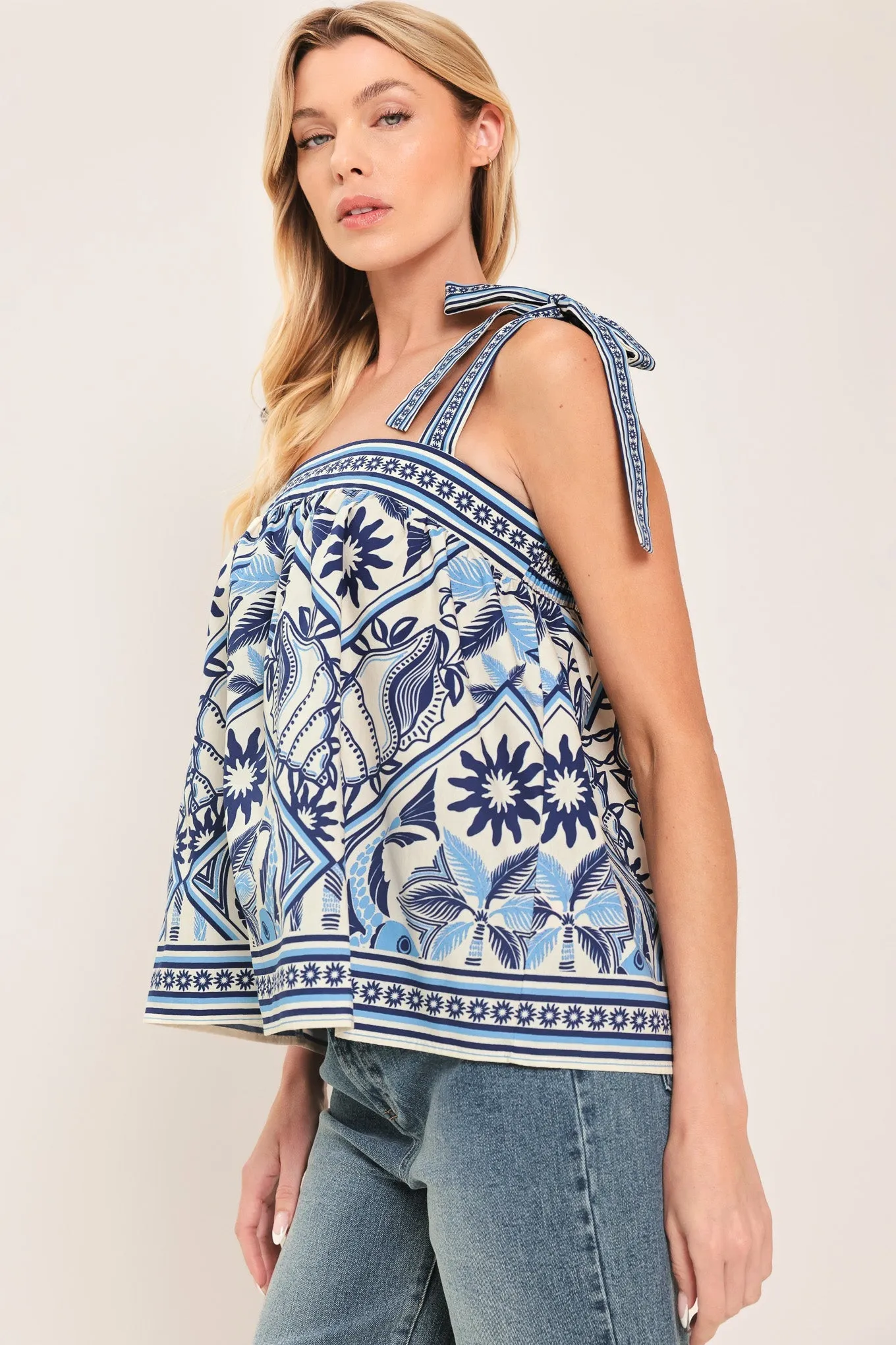 Capri Coast Tie-strap Woven Top sold by Zulily product image thumbnail 5