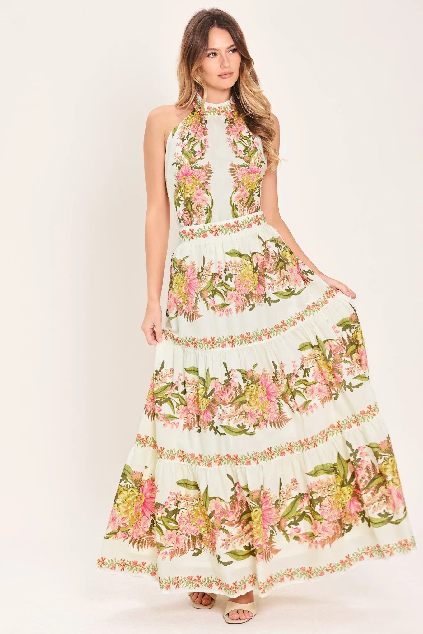 Botanical Escape Woven Maxi Skirt sold by Zulily product image thumbnail 4