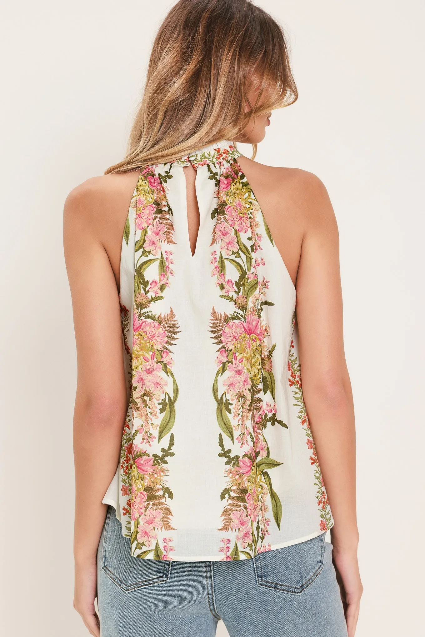 Botanical Escape Woven Halter Top sold by Zulily product image thumbnail 4