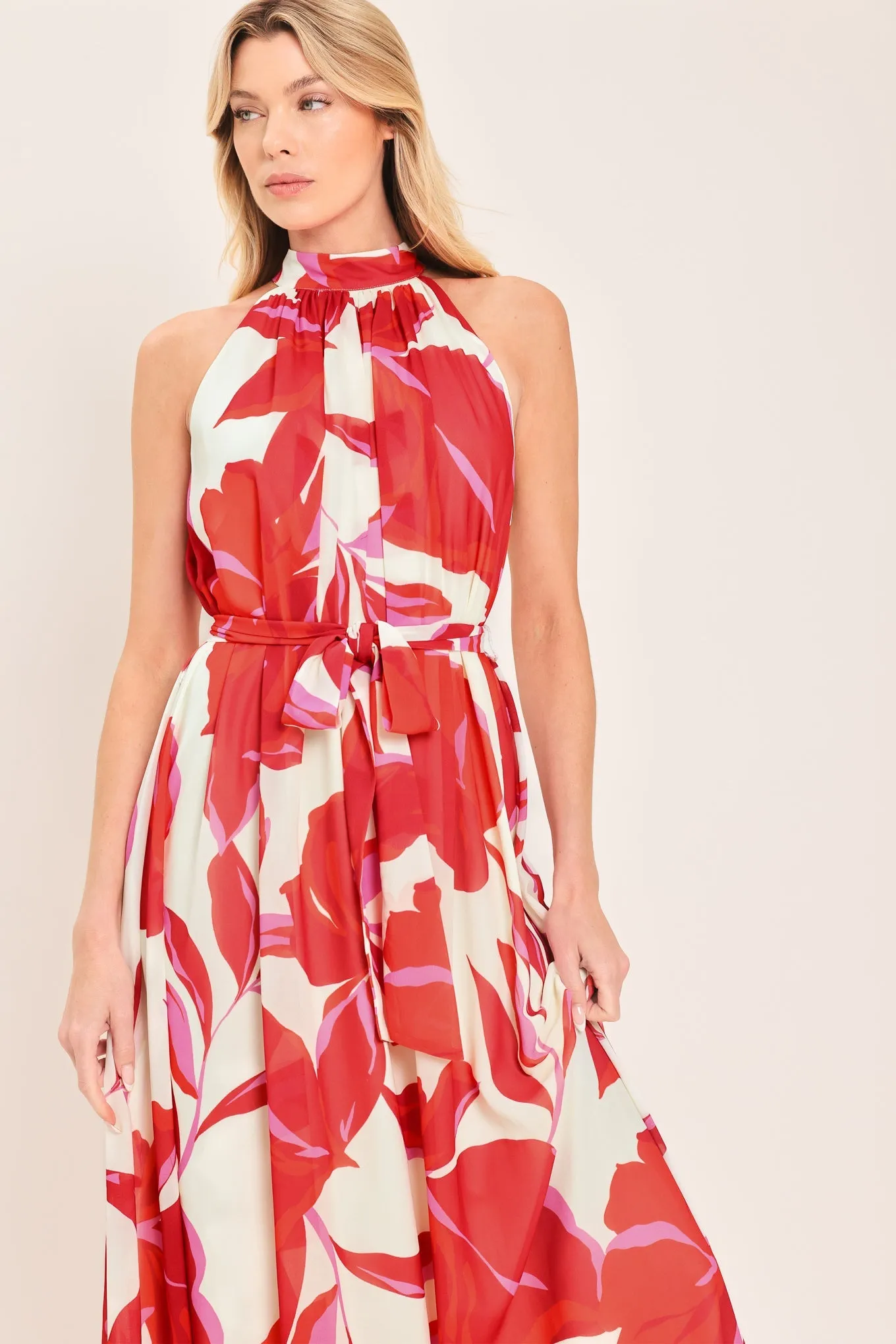 Fiji Flower Halter Woven Maxi Dress sold by Zulily product image thumbnail 4