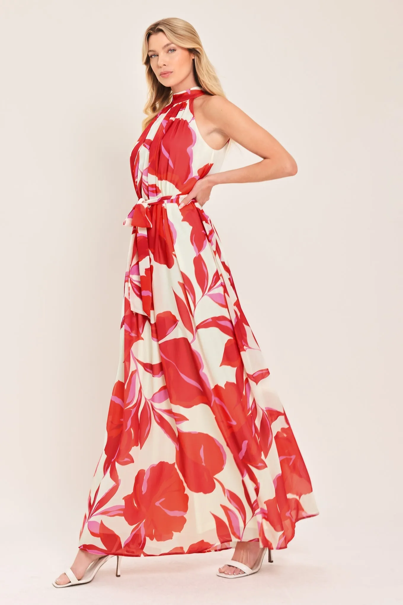 Fiji Flower Halter Woven Maxi Dress sold by Zulily product image thumbnail 5