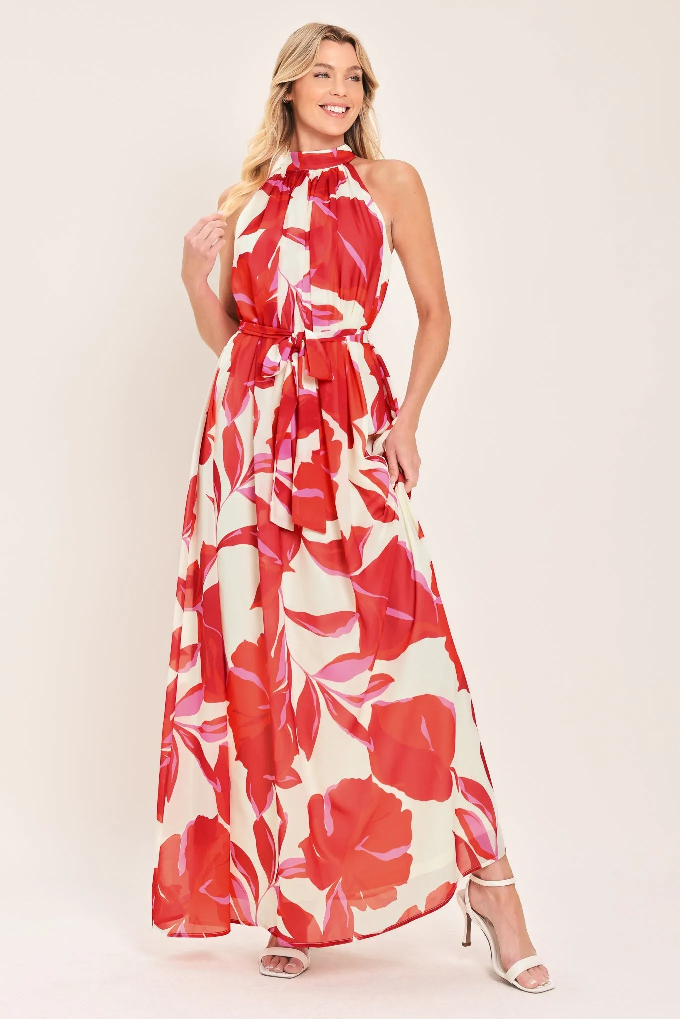 Fiji Flower Halter Woven Maxi Dress sold by Zulily product image thumbnail 3