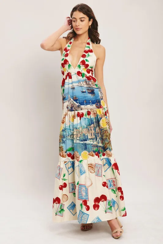 [preorder] Italian Riviera Dream Woven Maxi Dress made by Flying Tomato
