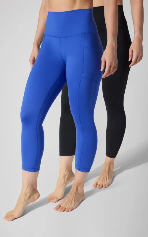 2 PK Interlock Side Pocket and Everyday Capris made by 90 Degree By Reflex