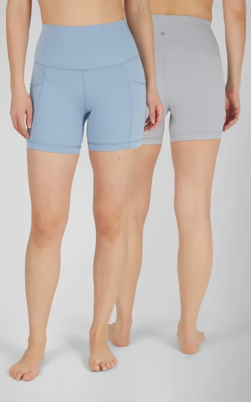 2 PK Lux 5" One Classic and One Pocketed  Shorts made by 90 Degree By Reflex