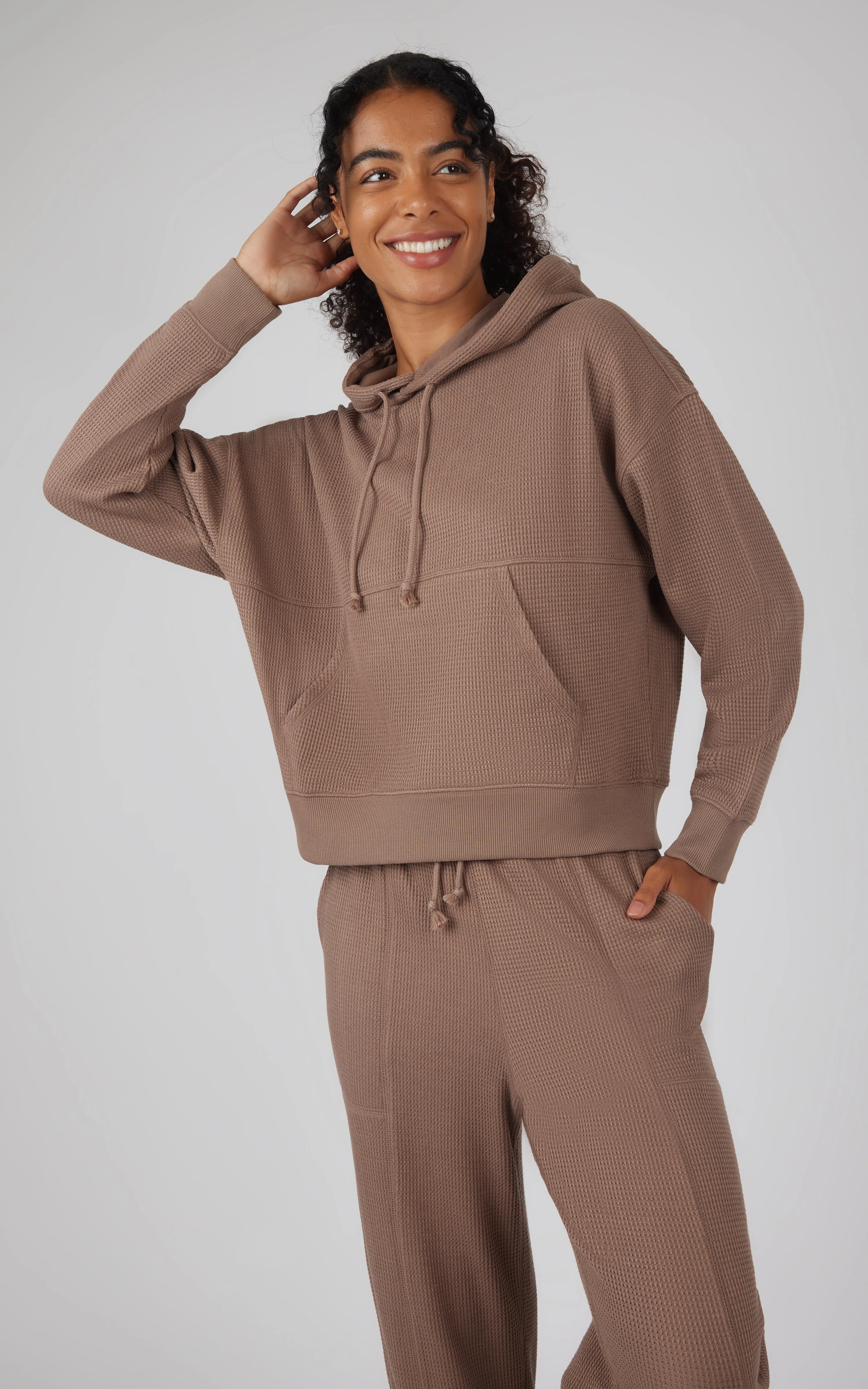 Brushed Inside Waffle Offline Pullover Hoodie sold by Zulily product image thumbnail 4
