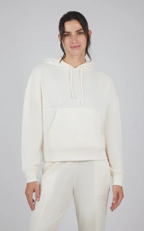 Brushed Inside Waffle Offline Pullover Hoodie made by 90 Degree By Reflex