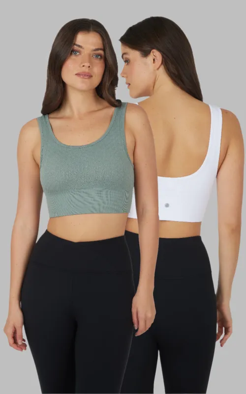 90 Degree by Reflex 2 PK Textured Seamless Scooped Neck Bra made by 90 Degree By Reflex