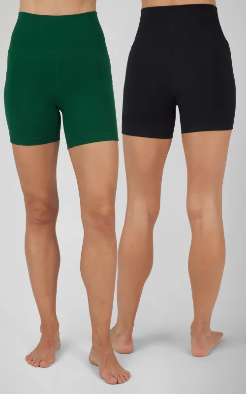 2 PK Lux Classic and Pocketed 5" Shorts - Our Earthy Story made by 90 Degree By Reflex