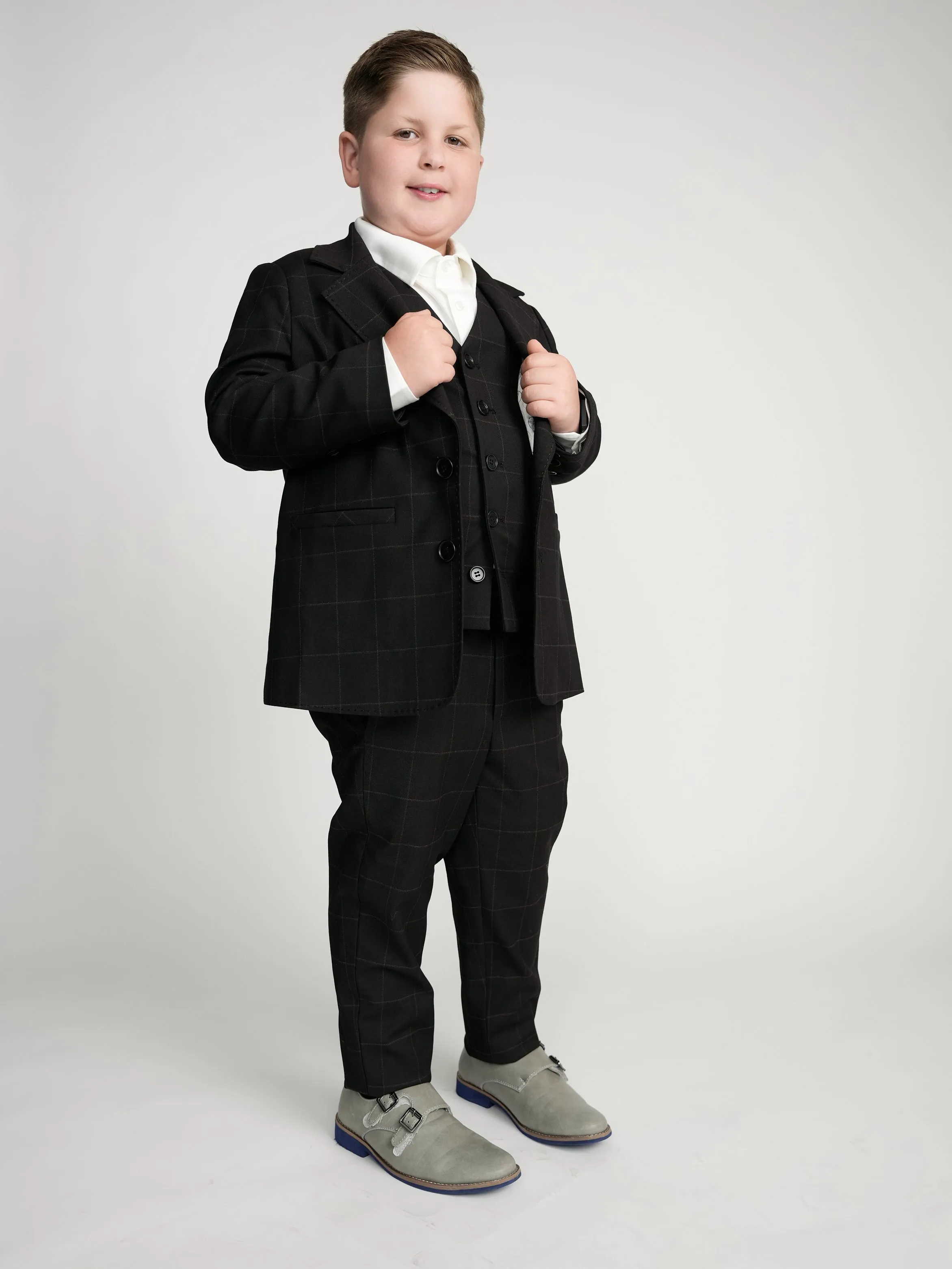 Black Windowpane Dress Vest sold by Zulily product image thumbnail 3