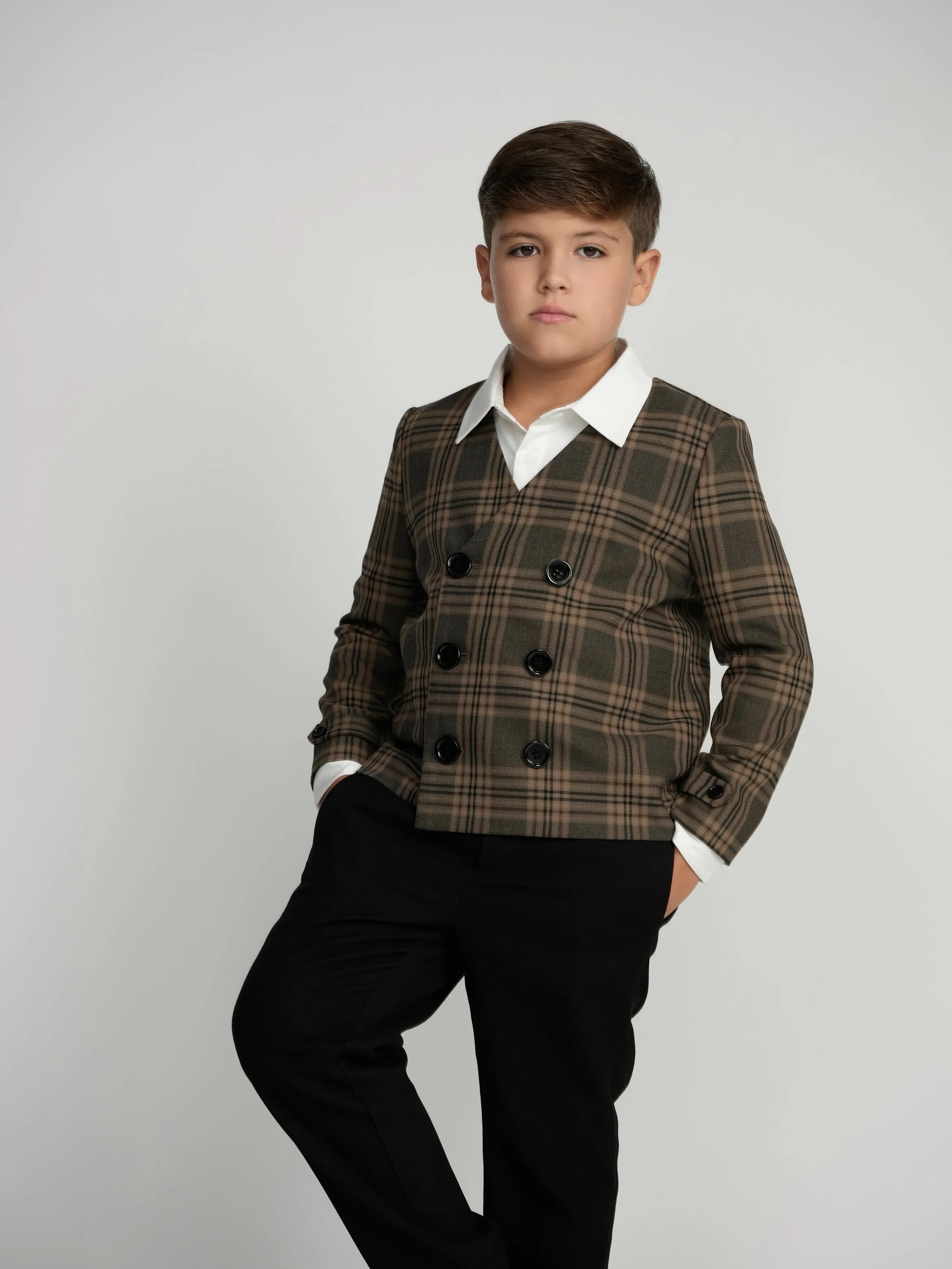 Plaid Double Breasted Dress Blazer sold by Zulily product image thumbnail 3