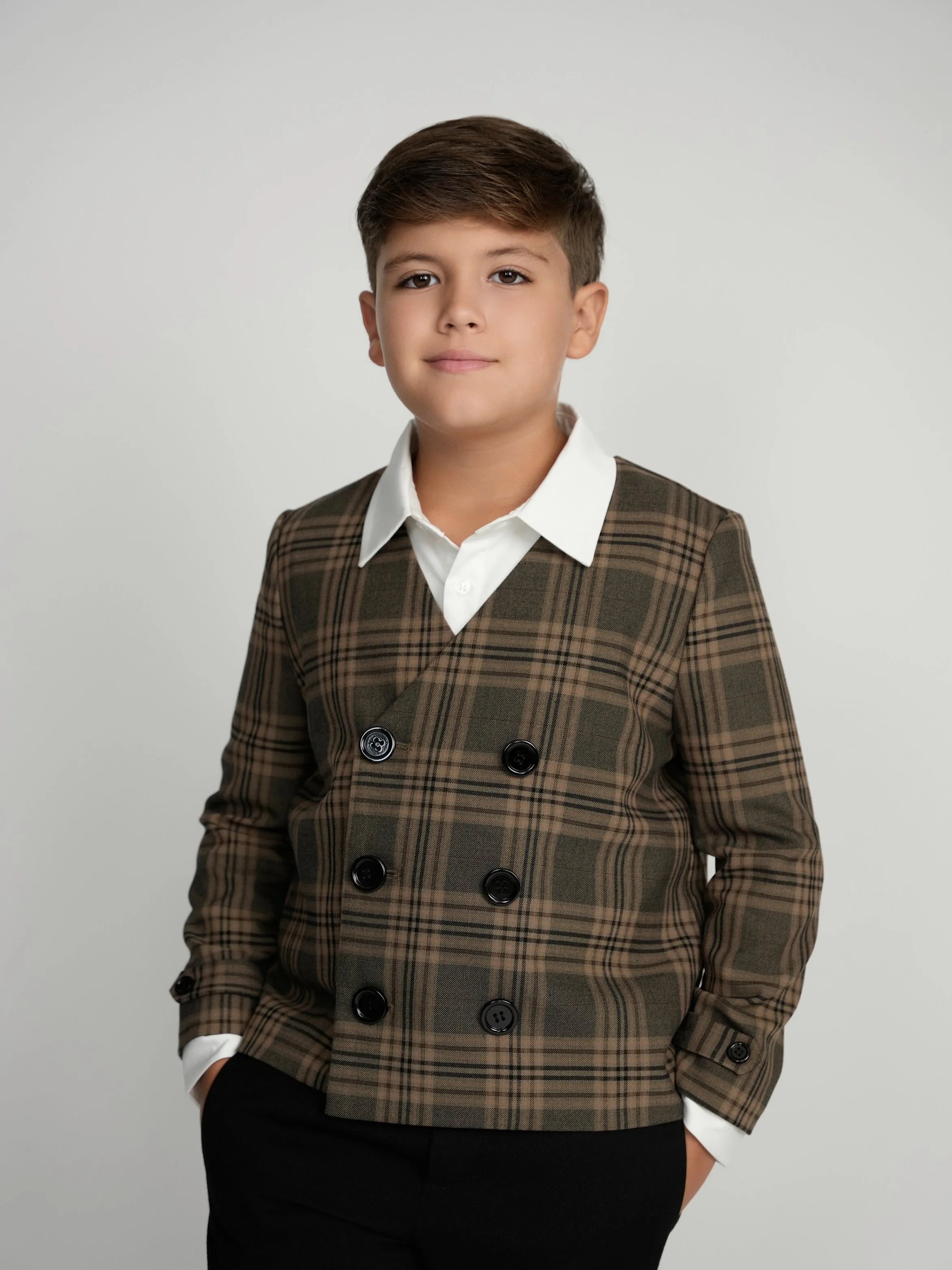 Plaid Double Breasted Dress Blazer sold by Zulily product image thumbnail 4