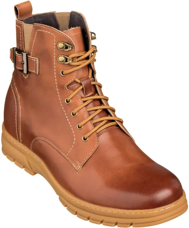 TOTO - K16205 - 2.8 Inches Taller (Light Brown) - High Top Boots made by Zulily