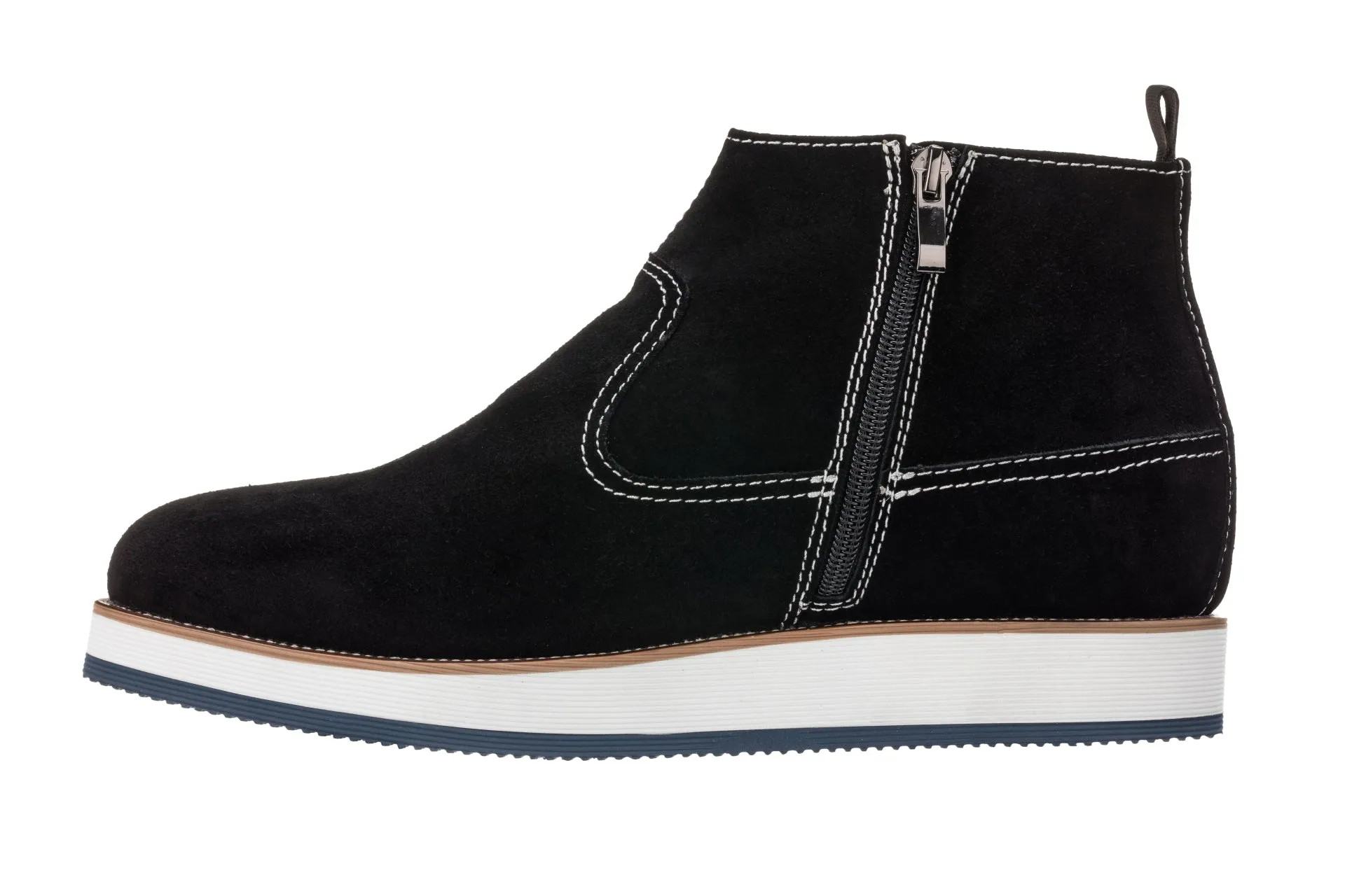 CALTO - Y30021 - 3 Inches Taller (Nubuck Black) - Zipper Boots sold by Zulily product image thumbnail 3