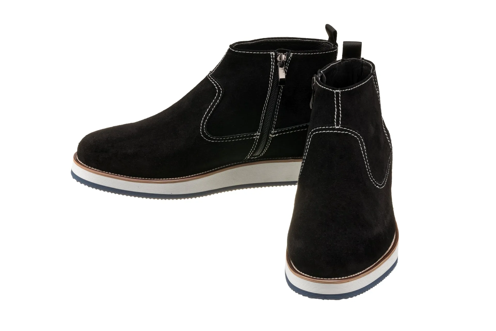 CALTO - Y30021 - 3 Inches Taller (Nubuck Black) - Zipper Boots sold by Zulily product image thumbnail 4