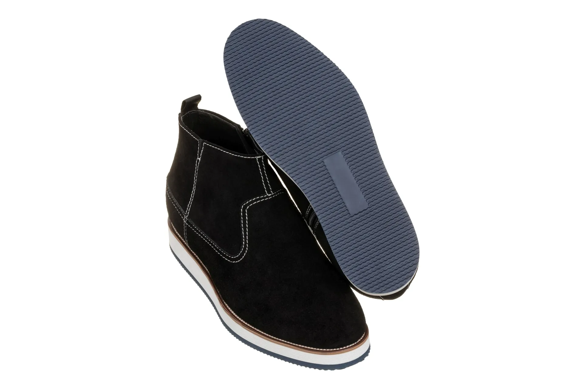 CALTO - Y30021 - 3 Inches Taller (Nubuck Black) - Zipper Boots sold by Zulily product image thumbnail 5