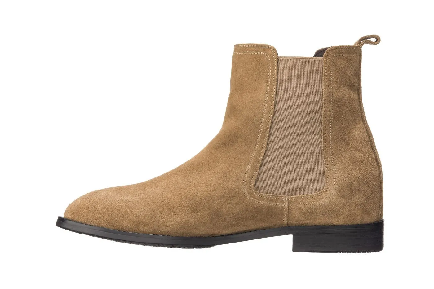 CALTO - K33091 - 2.9 Inches Taller (Khaki Brown) - Suede Chelsea Boot sold by Zulily product image thumbnail 3