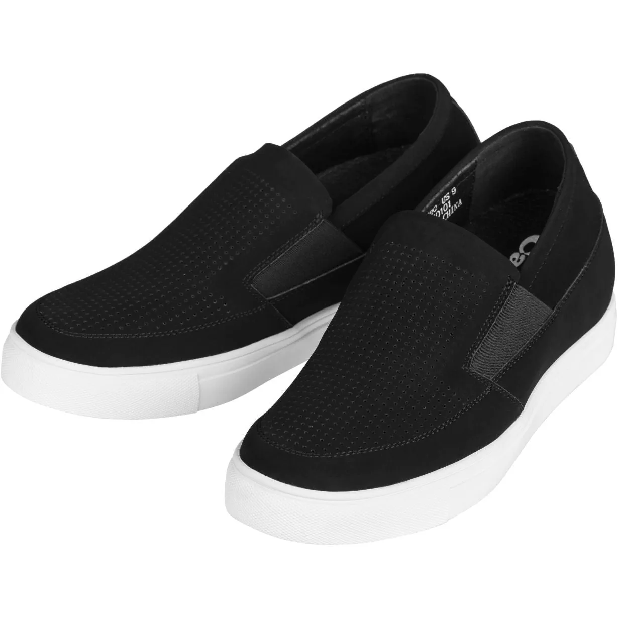CALTO G63890 3-Inch Taller Lightweight Slip-On Black Sneakers sold by Zulily product image thumbnail 4