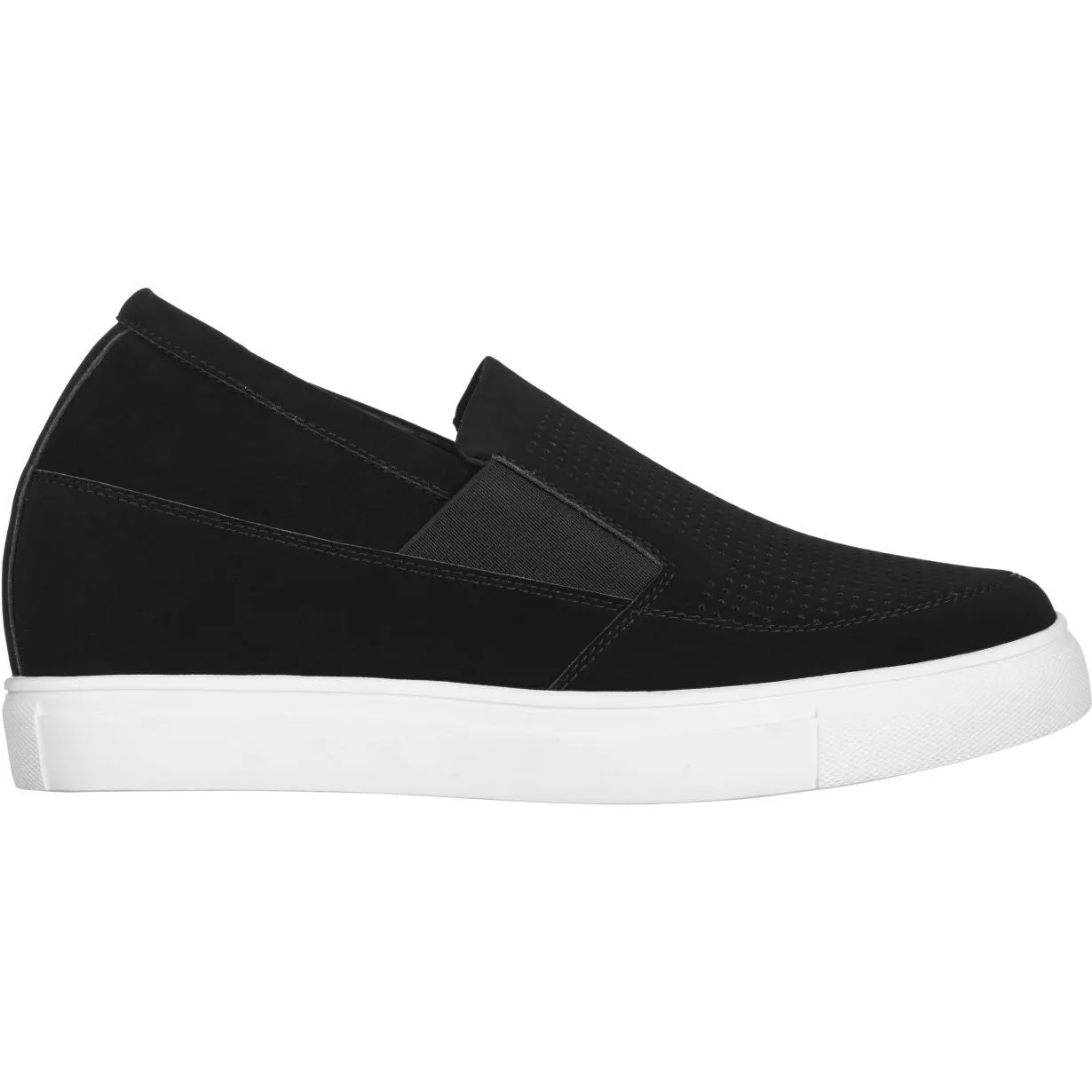 CALTO G63890 3-Inch Taller Lightweight Slip-On Black Sneakers sold by Zulily product image thumbnail 2
