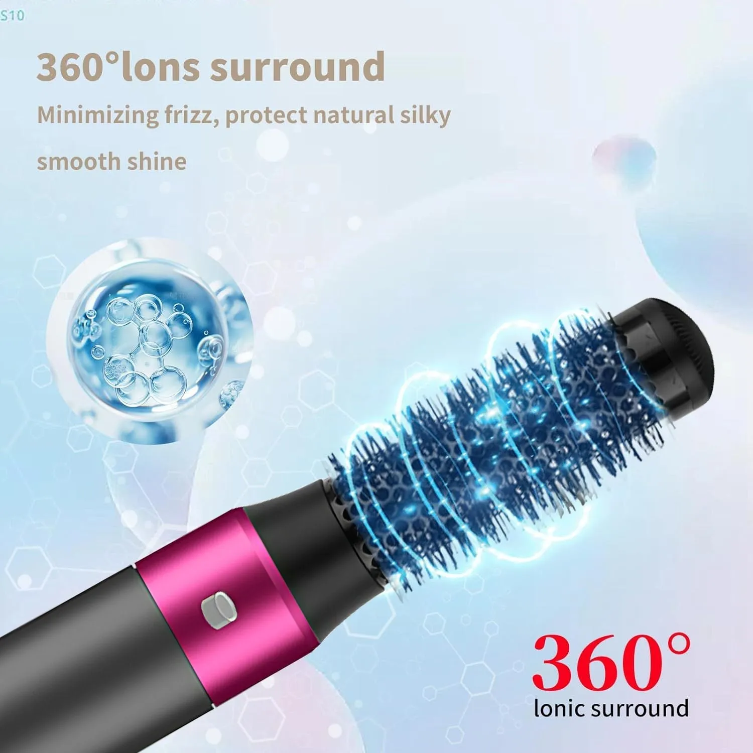 5 in 1 Hair Dryer Brush Kit, Blow Dryer Brush for Drying, Straightening, Volumizing, Curling and Styling Hair - 1000W - Gold sold by Zulily product image thumbnail 3