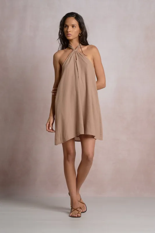 Santorini Halter Dress Brown made by Zulily