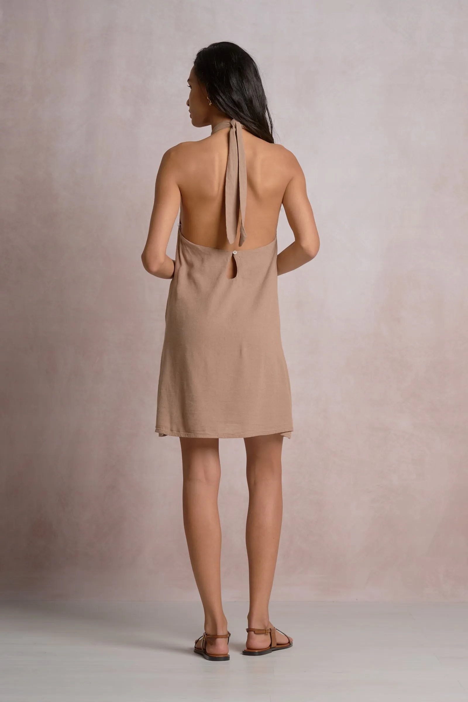 Santorini Halter Dress Brown sold by Zulily product image thumbnail 3
