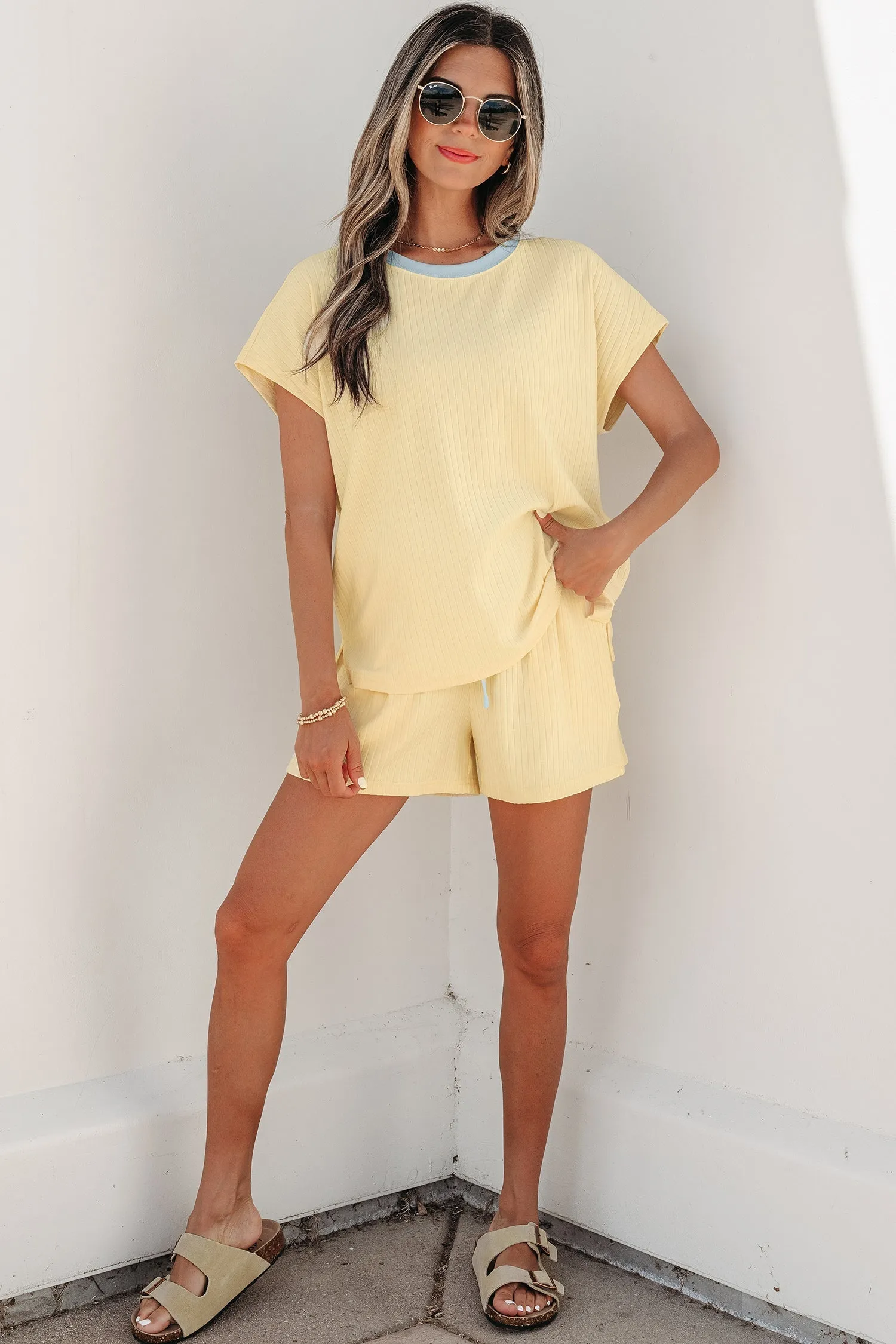 Threaded Pear Sunny Trim Casual Short Set sold by Zulily product image thumbnail 4
