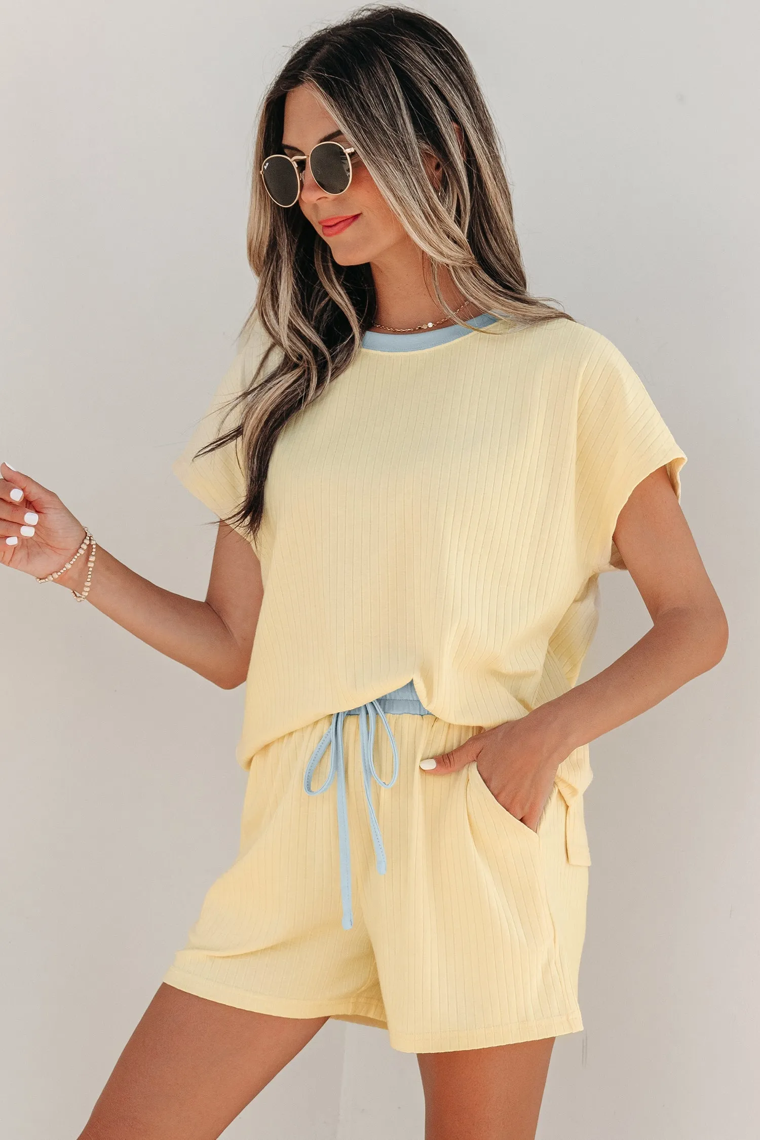 Threaded Pear Sunny Trim Casual Short Set sold by Zulily product image thumbnail 5
