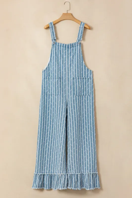 Threaded Pear Angel Ruffled Wide Leg Overalls made by Threaded Pear