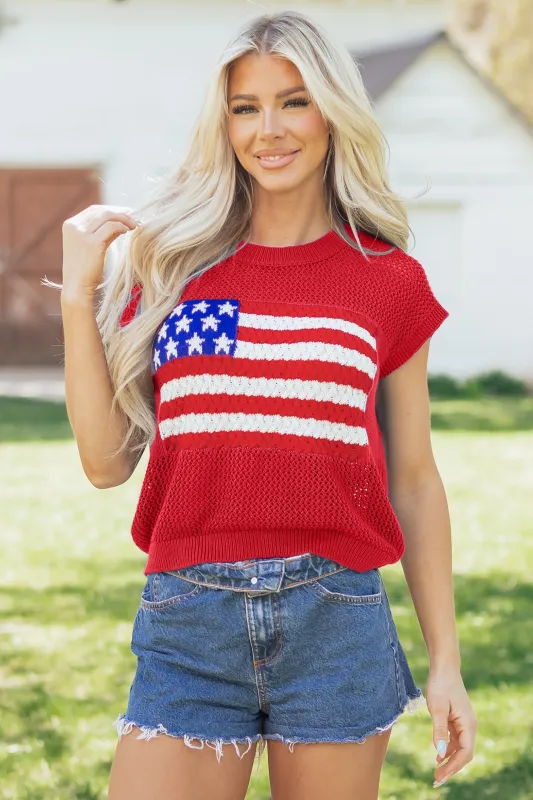 Threaded Pear Emely Graphic Short Sleeve Sweater made by Threaded Pear