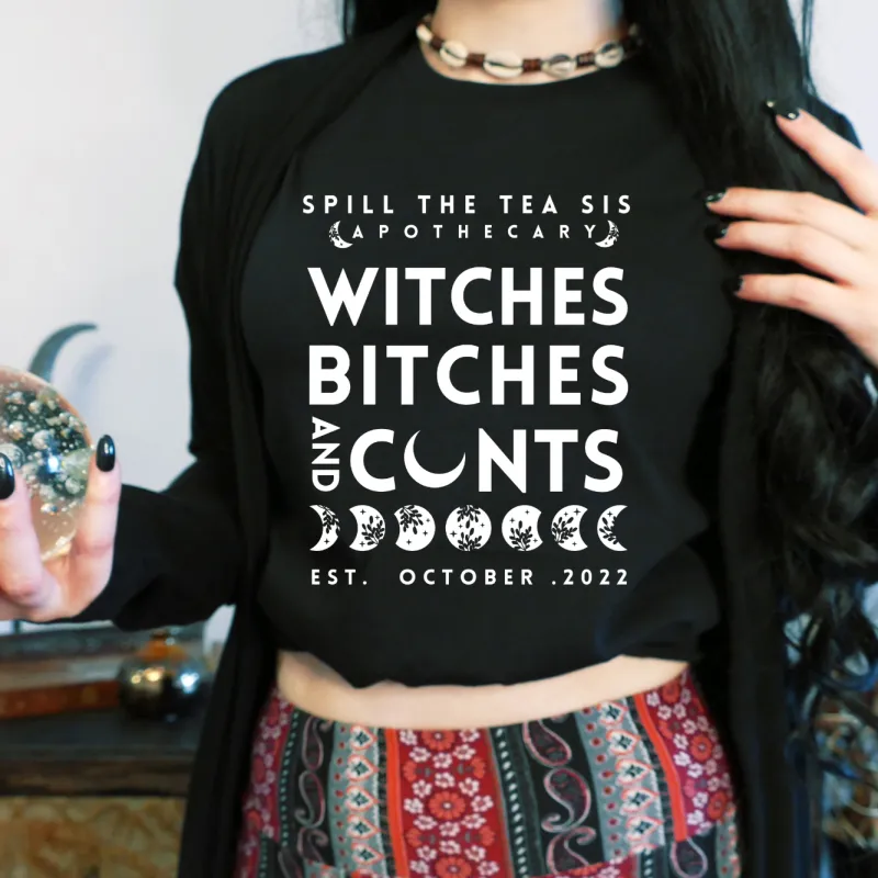 Witches, Btches & Cnts Tee ( WHITE DESIGN) | Bold Witchy Statement Graphic T-Shirt made by Zulily