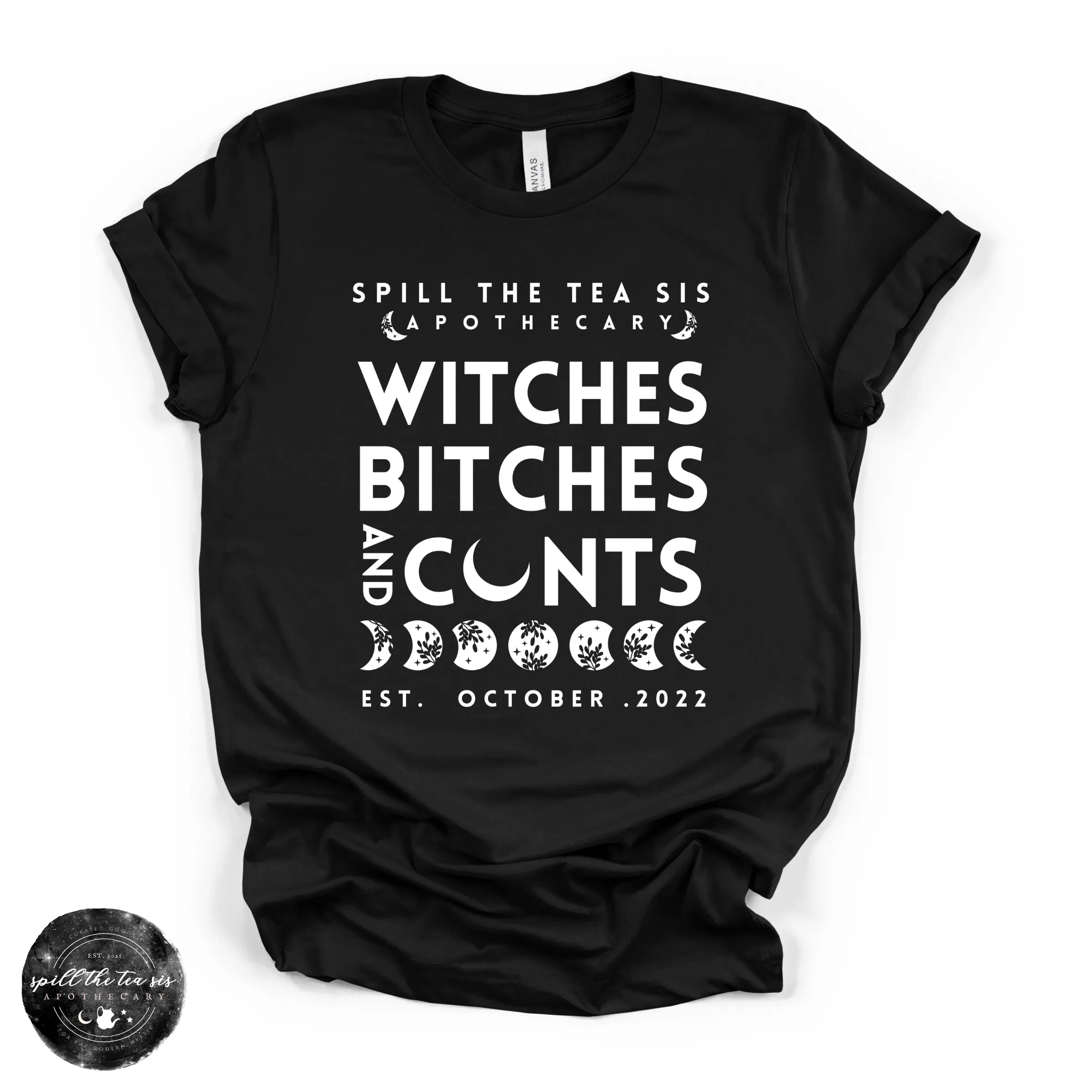Witches, Btches & Cnts Tee ( WHITE DESIGN) | Bold Witchy Statement Graphic T-Shirt sold by Zulily product image thumbnail 2