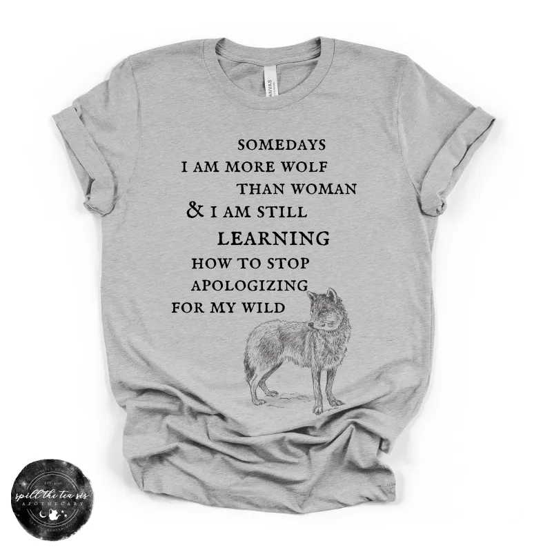 More Wolf Than Woman Tee ( BLACK DESIGN )| Wild Feminine Graphic T-Shirt made by Zulily