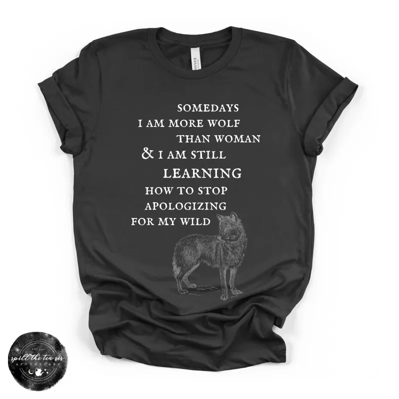 More Wolf Than Woman Tee ( WHITE DESIGN )| Wild Feminine Graphic T-Shirt made by Zulily