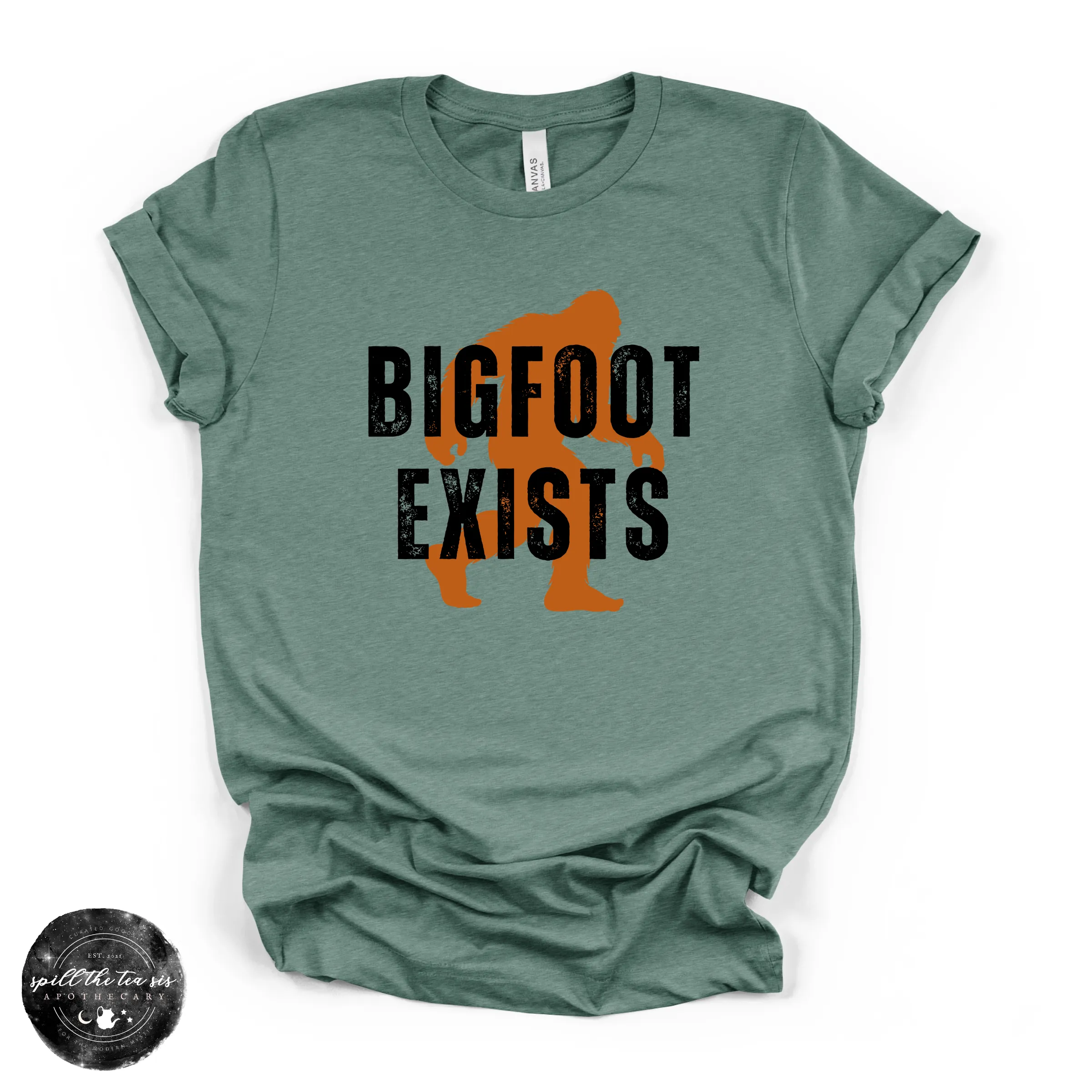 Bigfoot Exists Tee | Funny Cryptid Graphic T-Shirt (BLACK DESIGN) sold by Zulily product image thumbnail 3
