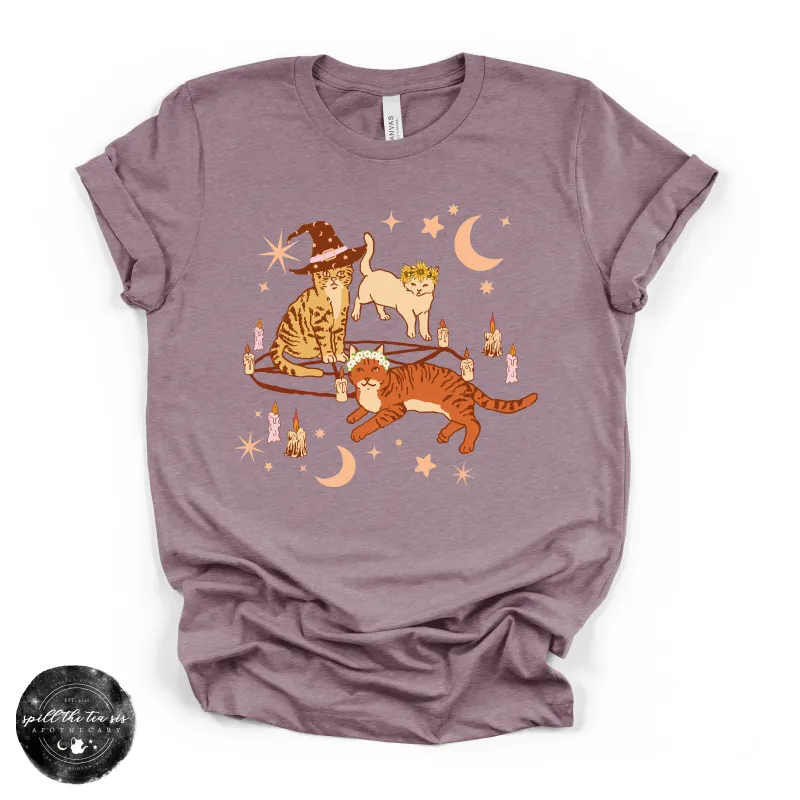 Cat Coven Cat Witch Tee | Witchy Cat Lover Graphic T-Shirt made by Zulily
