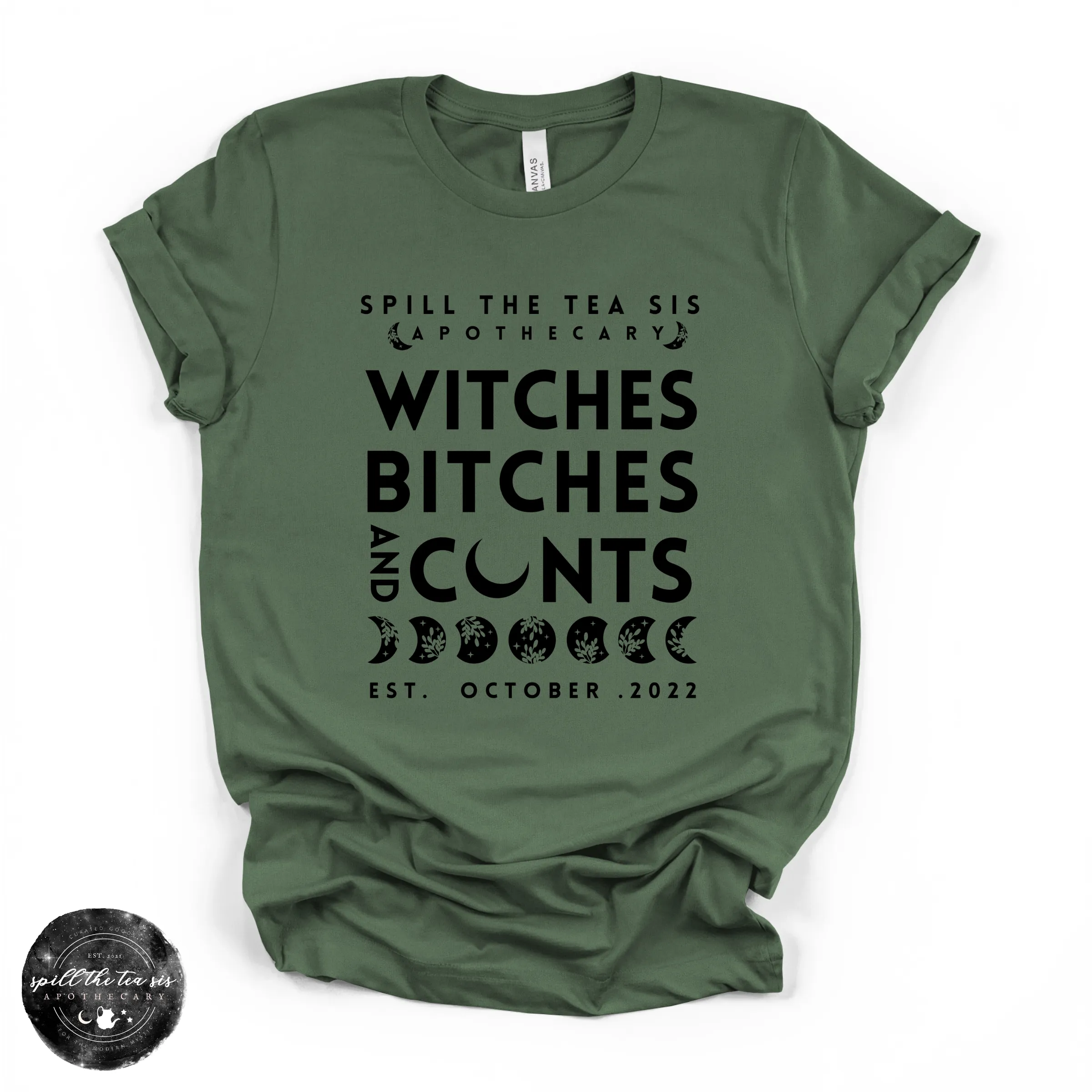Witches, Btches & Cnts Tee ( BLACK DESIGN) | Bold Witchy Statement Graphic T-Shirt sold by Zulily product image thumbnail 5