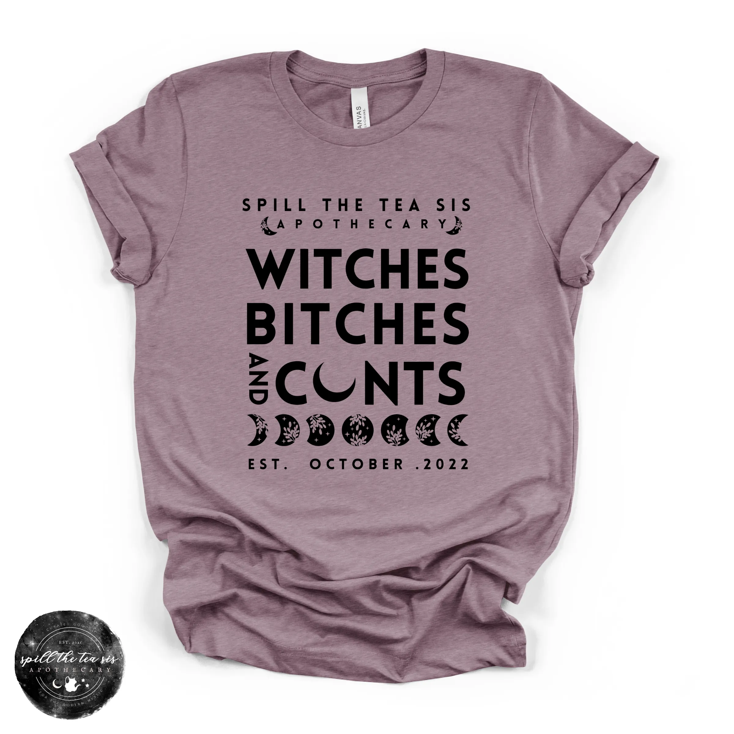 Witches, Btches & Cnts Tee ( BLACK DESIGN) | Bold Witchy Statement Graphic T-Shirt sold by Zulily product image thumbnail 2