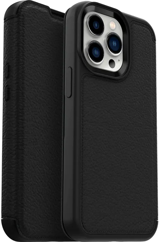 Otterbox Iphone 13 Pro (Only) Strada Series Case - Shadow, Card Holder, Genuine Leather, Pocket-Friendly, Folio Case made by OtterBox