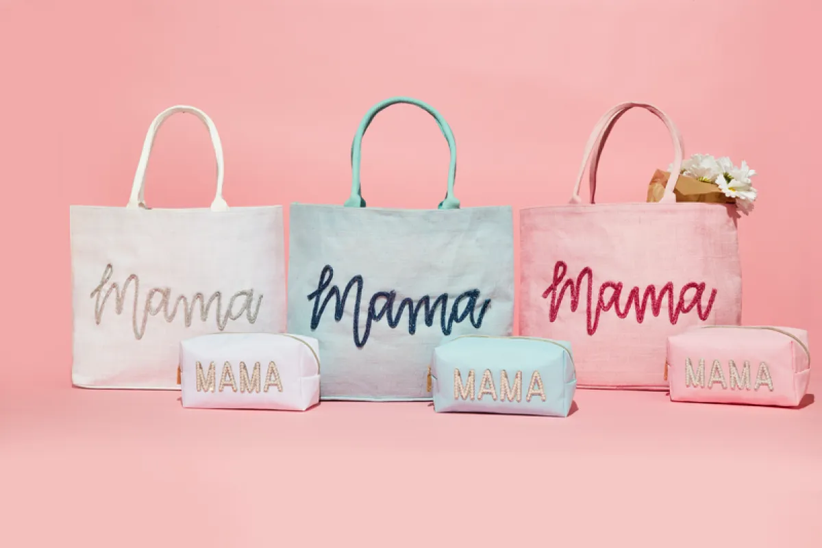 Mama Sparkle Tote Bags made by Zulily