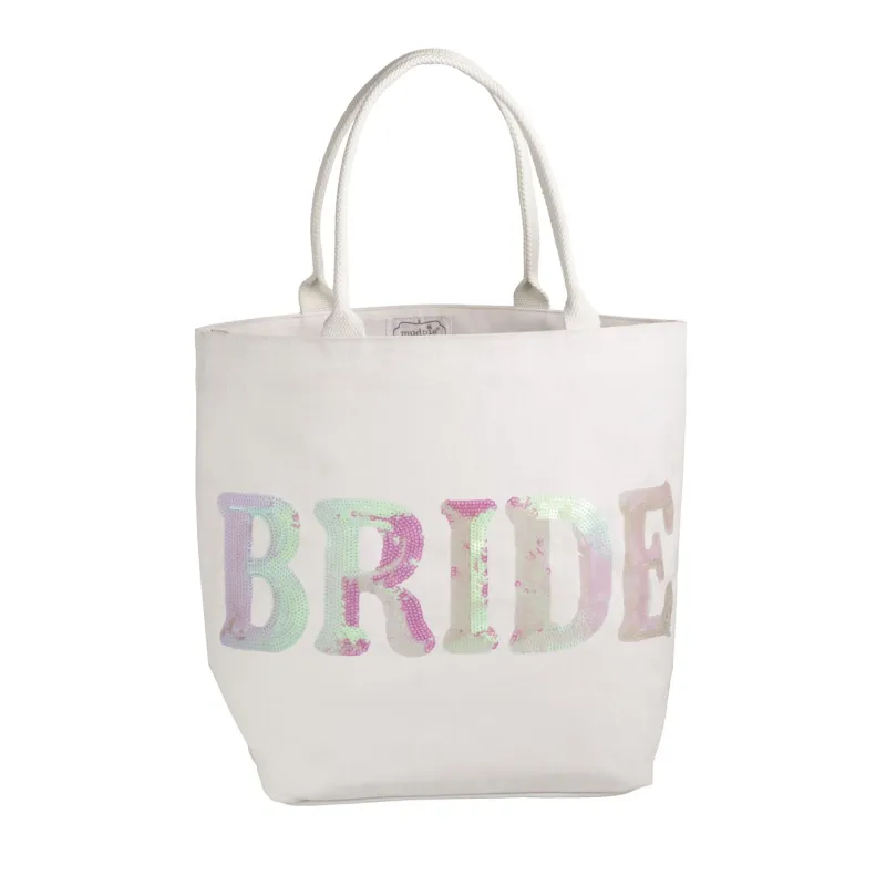 White Bride Sparkle Tote made by Zulily