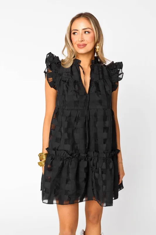 Aubrey Black Mini Dress made by Zulily
