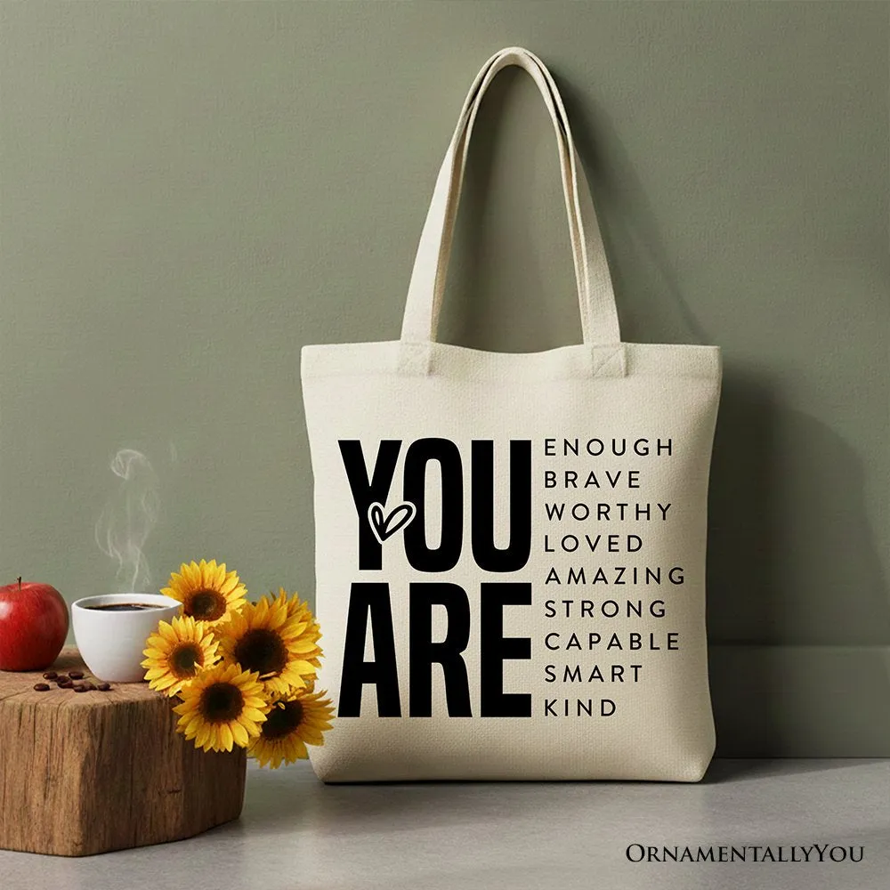 Inspirational Words Canvas Tote Bag, Minimalist Gift Shopper for Encouraging and Loving Significant Others sold by Zulily product image thumbnail 4