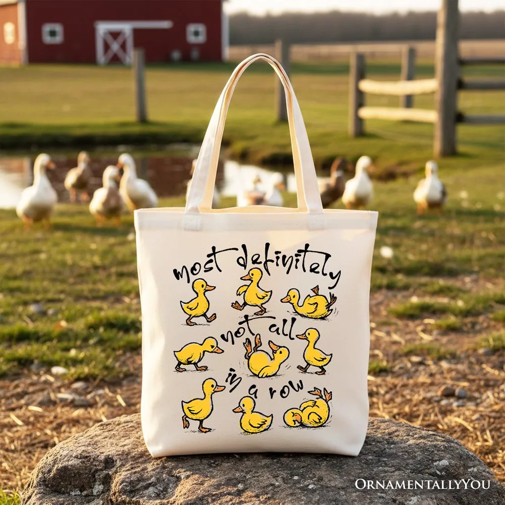 Funny Ducks Not All in a Row Sarcastic Canvas Tote Bag, Mental Health Motivational Gift Shopper sold by Zulily product image thumbnail 5