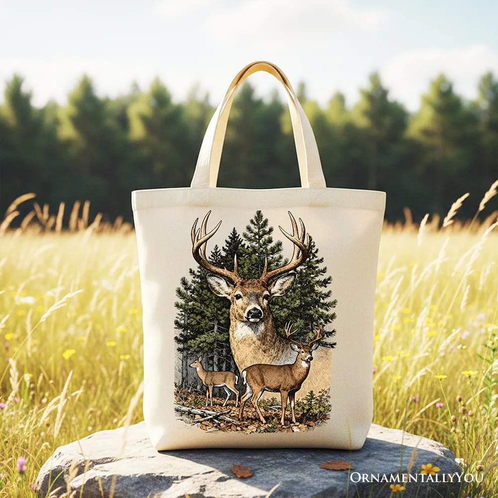 Forest Deers Vintage Grunge Canvas Tote Bag, Retro Hunter Gift Shopper sold by Zulily product image thumbnail 5