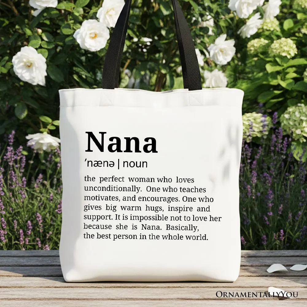 Nana Definition Canvas Tote Bag, Funny Grandmother Gift Shopper sold by Zulily