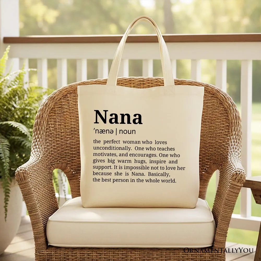 Nana Definition Canvas Tote Bag, Funny Grandmother Gift Shopper sold by Zulily product image thumbnail 5