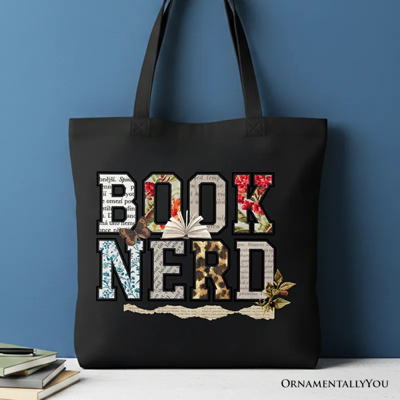 Book Nerd Collage Retro Tote Bag, Bookish Booktok Librarian Gift Shopper made by Zulily