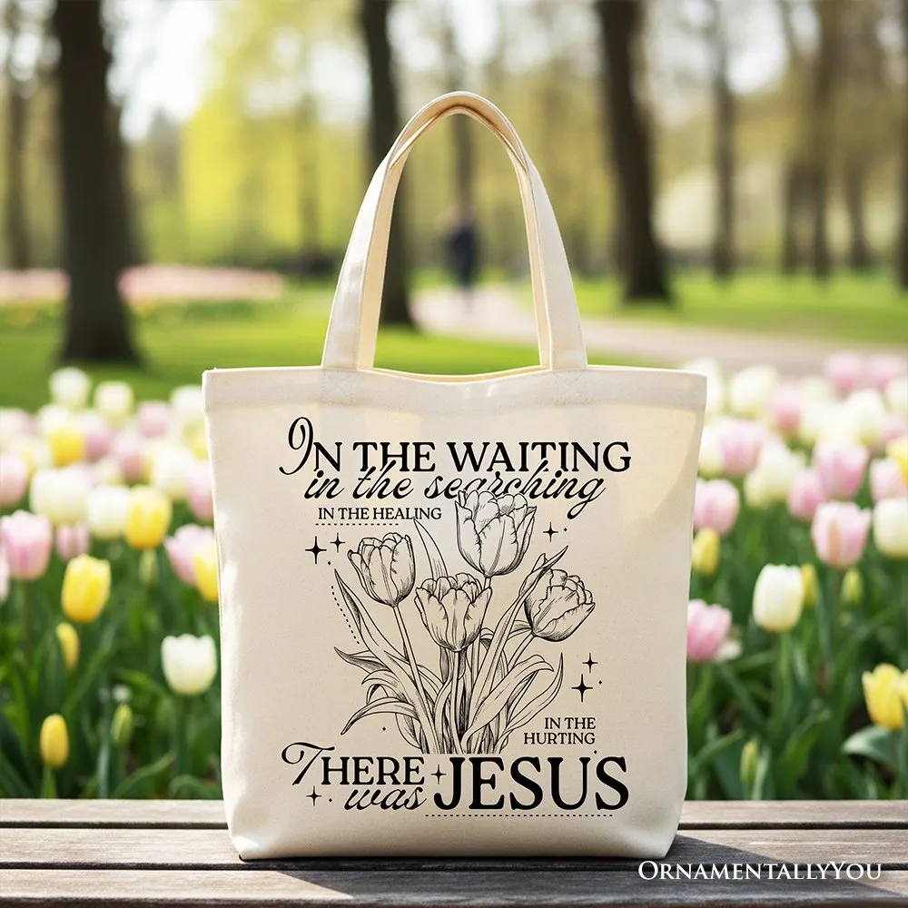 In the Waiting There Was Jesus Tote Bag, Christian Faith Floral Inspirational Gift Shopper sold by Zulily product image thumbnail 5