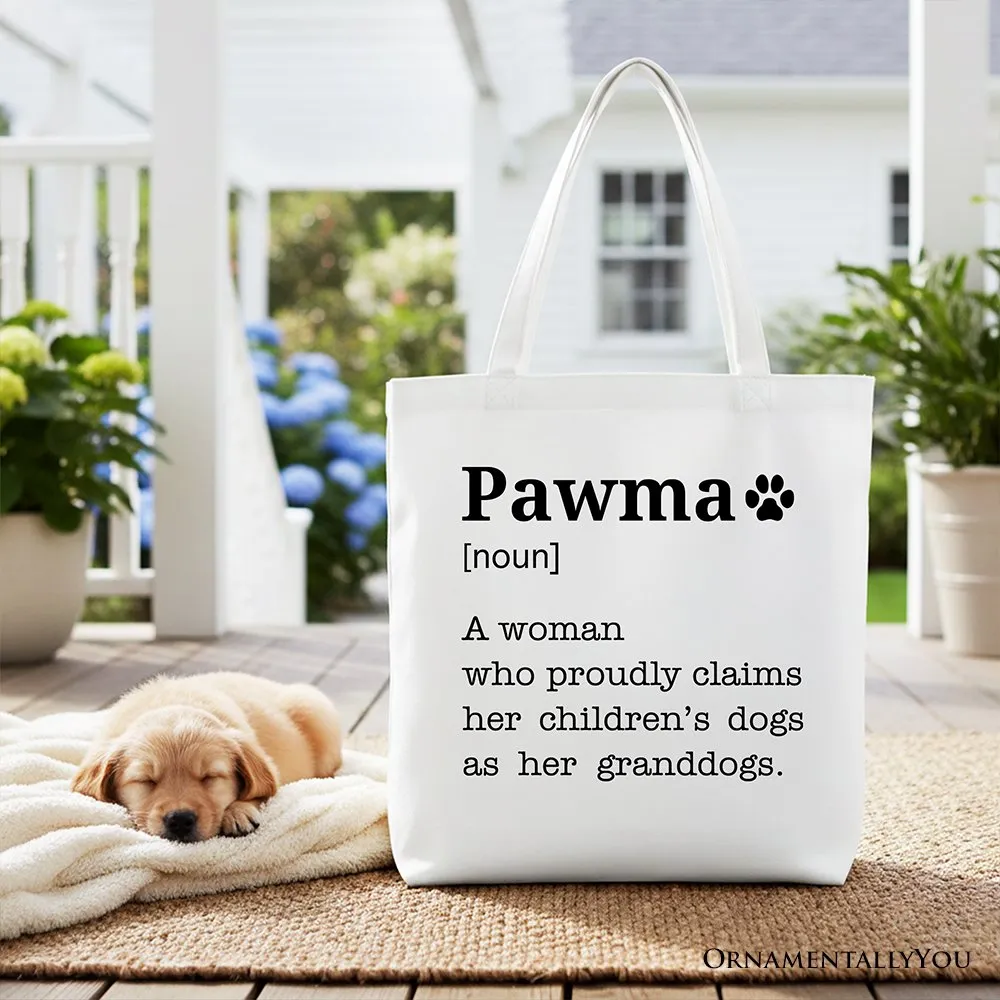 Pawma Definition Canvas Tote Bag, Funny Dog Lovers Mom Gift Shopper sold by Zulily product image thumbnail 4